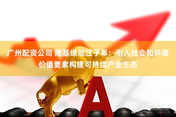 广州配资公司 隆基绿能汪子阜：引入社会和环境价值要素构建可持续产业生态